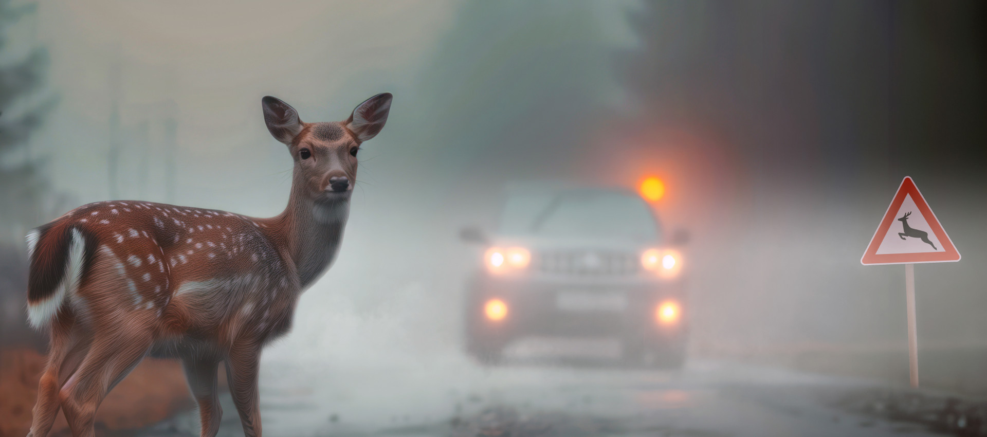 Bambi auf der Straße: Was tun, wenn’s im Nebel kracht?